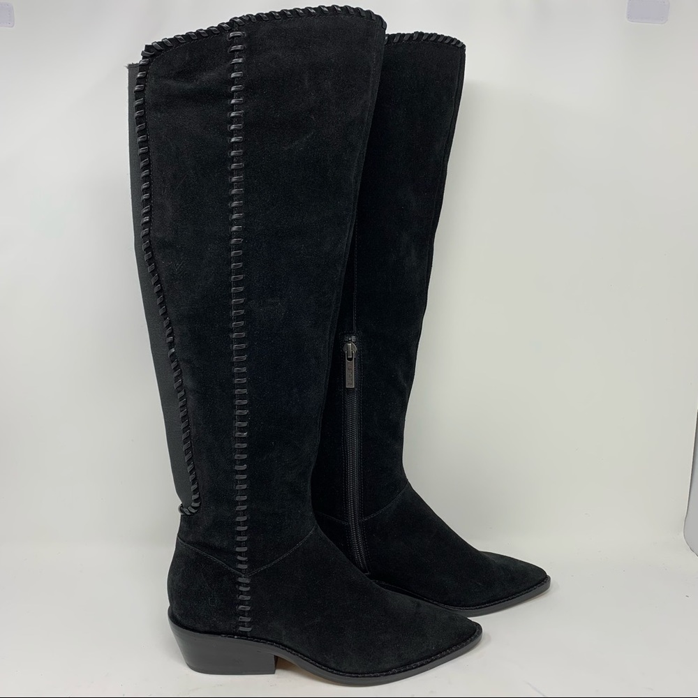 Nordstrom 1. State Tall Boots NWOT Suede Black Size 5